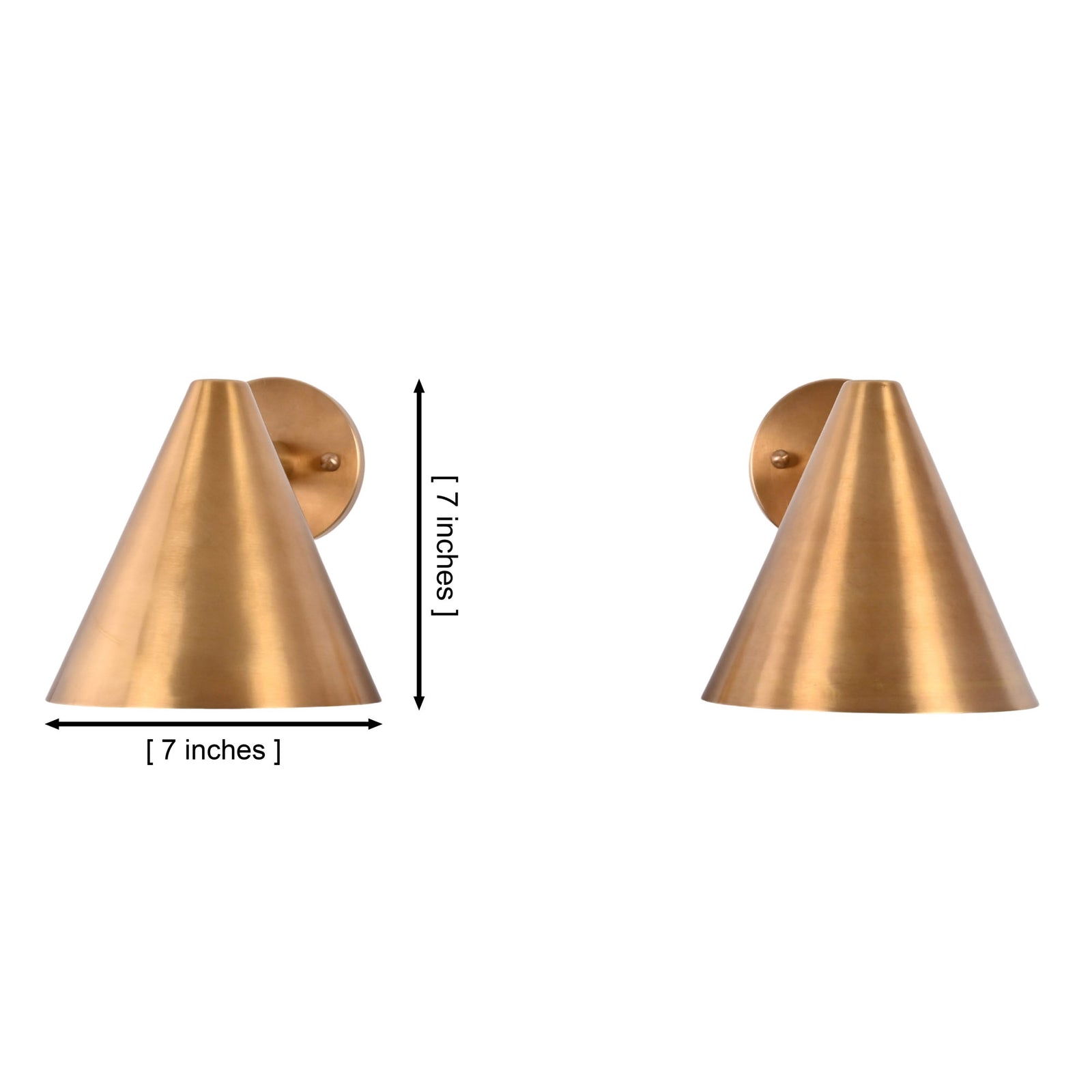 Size guide for Siena Modern Cone Wall Sconce – Single Light – 7 Inch – Model 32765