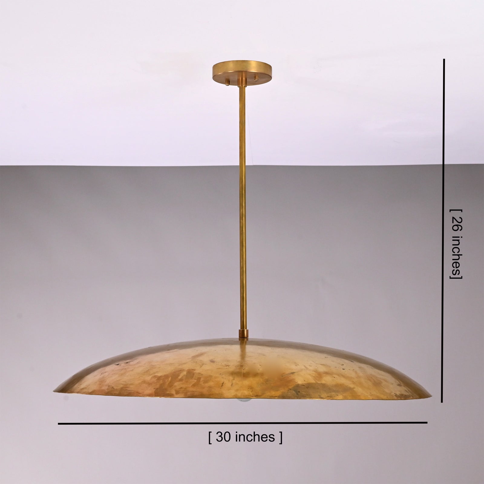 Size guide for Aurelia Saucer Pendant Light Mid Century Modern Dome Ceiling Fixture - Model 32409