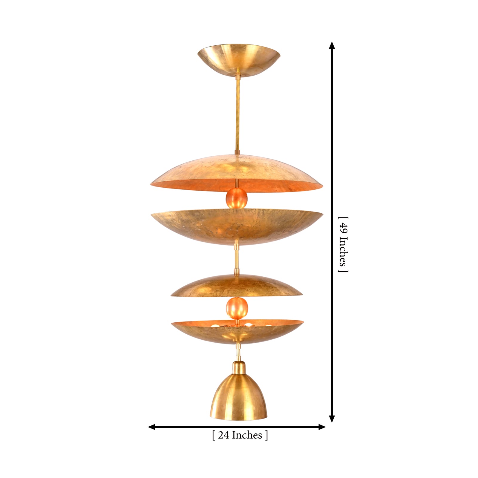Size guide for Aurelia Tiered Disc Chandelier Sculptural Mid Century Modern Ceiling Light -Model 32402