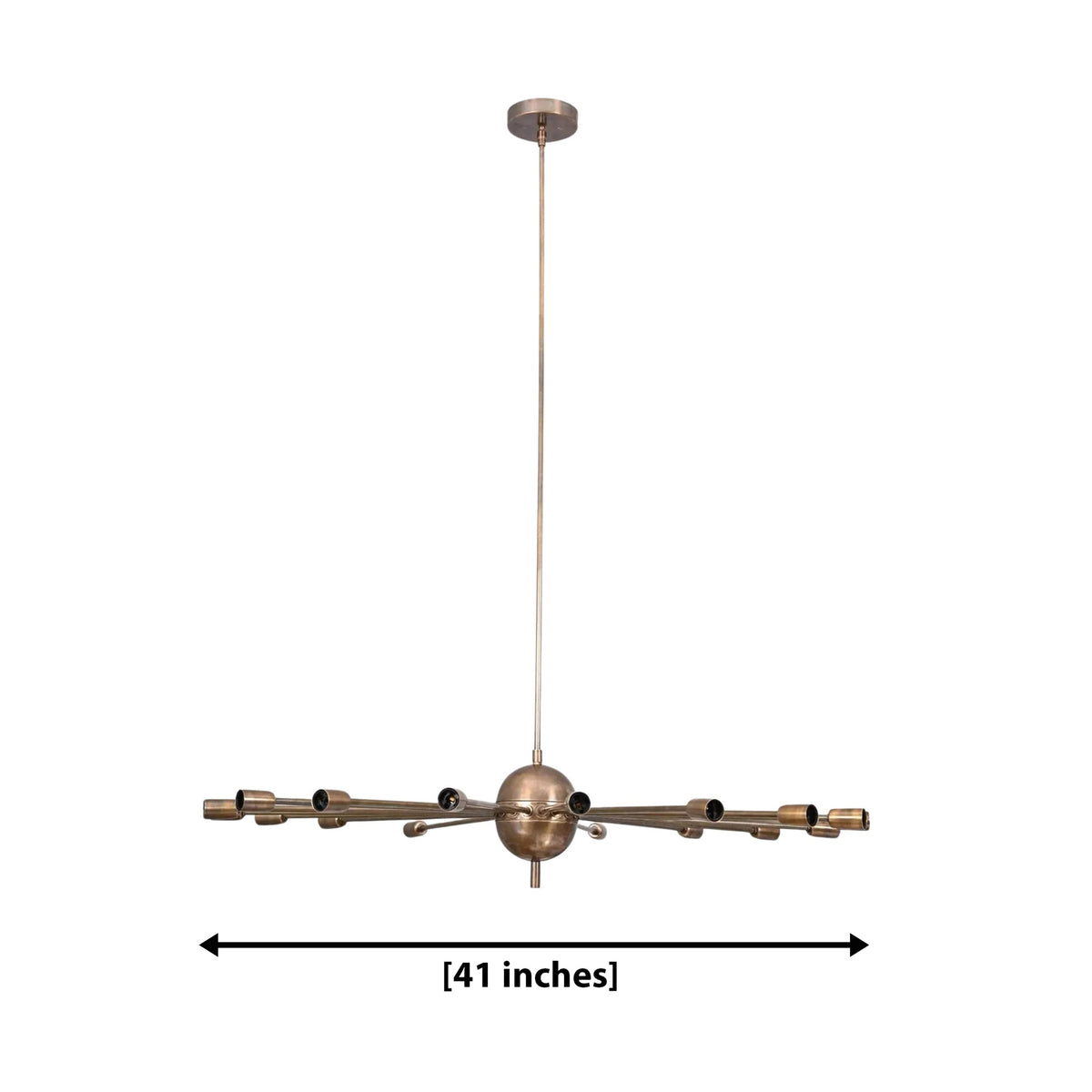Size guide for Lucca Radial Sputnik Chandelier – 18 Light – 41 Inch - Model 62146