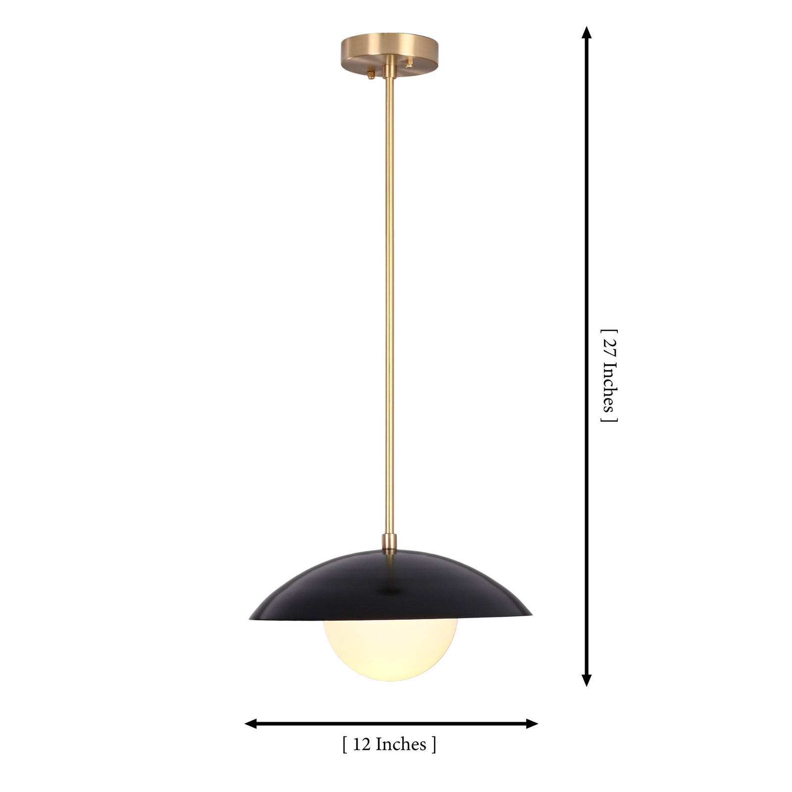 Size guide for Milan Disc Pendant Set of 2 - 1 Light - 12 Inch - Model 32270