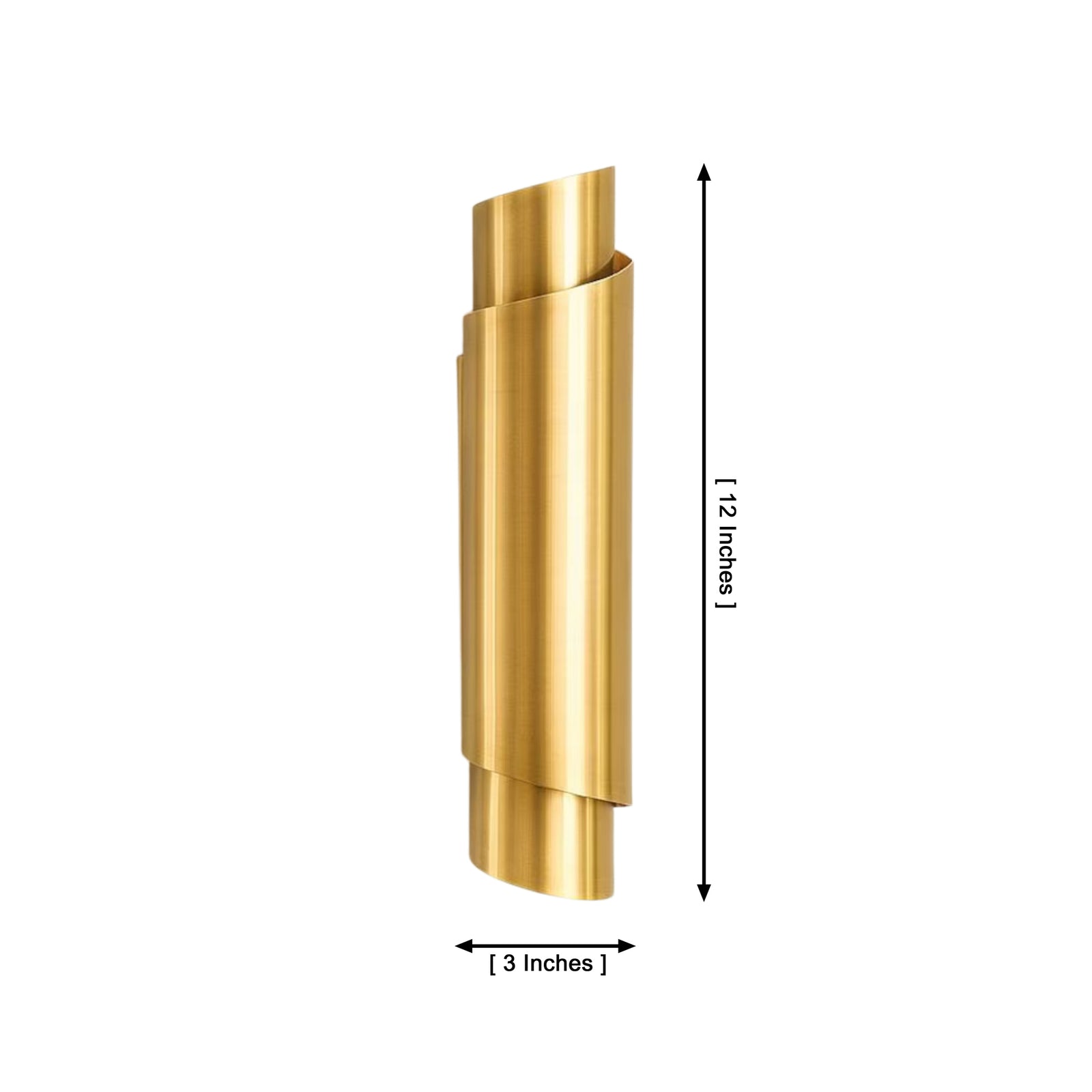 Size guide for Sloane Sculptural Curved Wall Sconce – Layered Metal Shade – 12 Inch – Model 32758