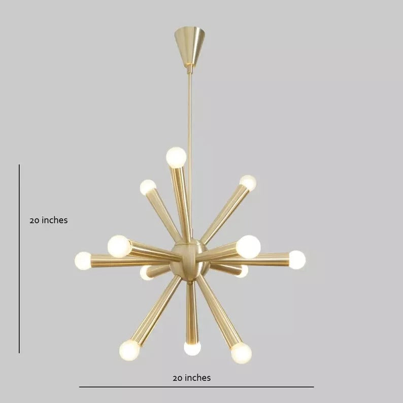 Size guide for Tokyo Sculptural Sputnik Chandelier – 12 Light – 20 Inch – Model 62342