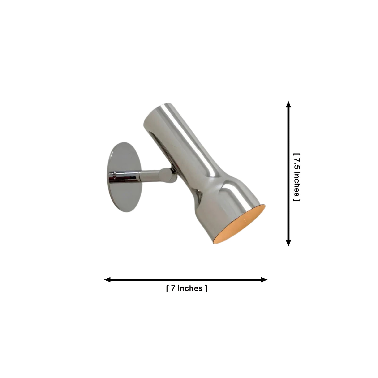 Size guide for Torino Modern Adjustable Wall Spotlight – Single Light – 7.5 Inch – Model 32746