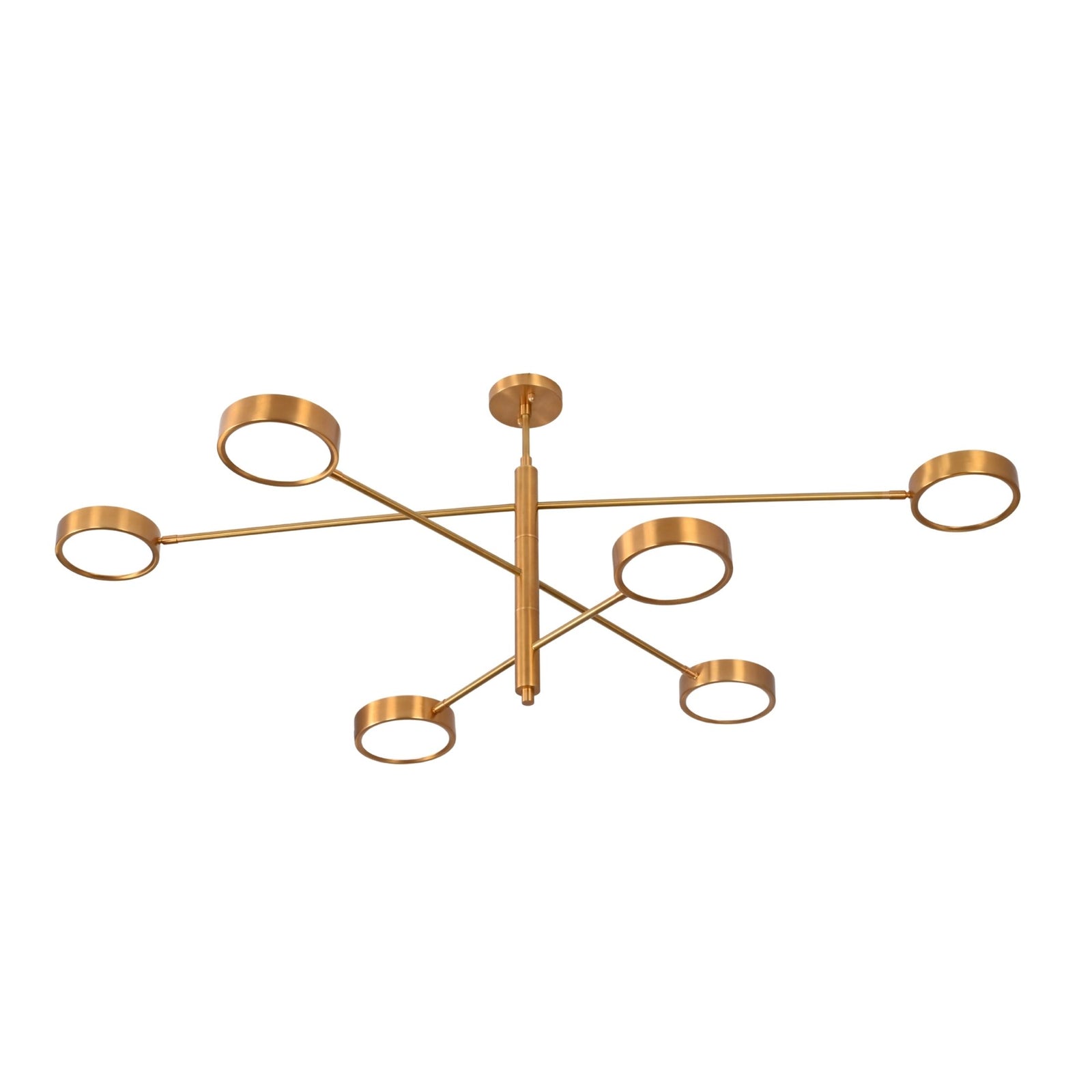 Size guide for Athens 6-Light Tiered Disc Chandelier – Solid Brass Linear Ceiling Fixture – Model 33379