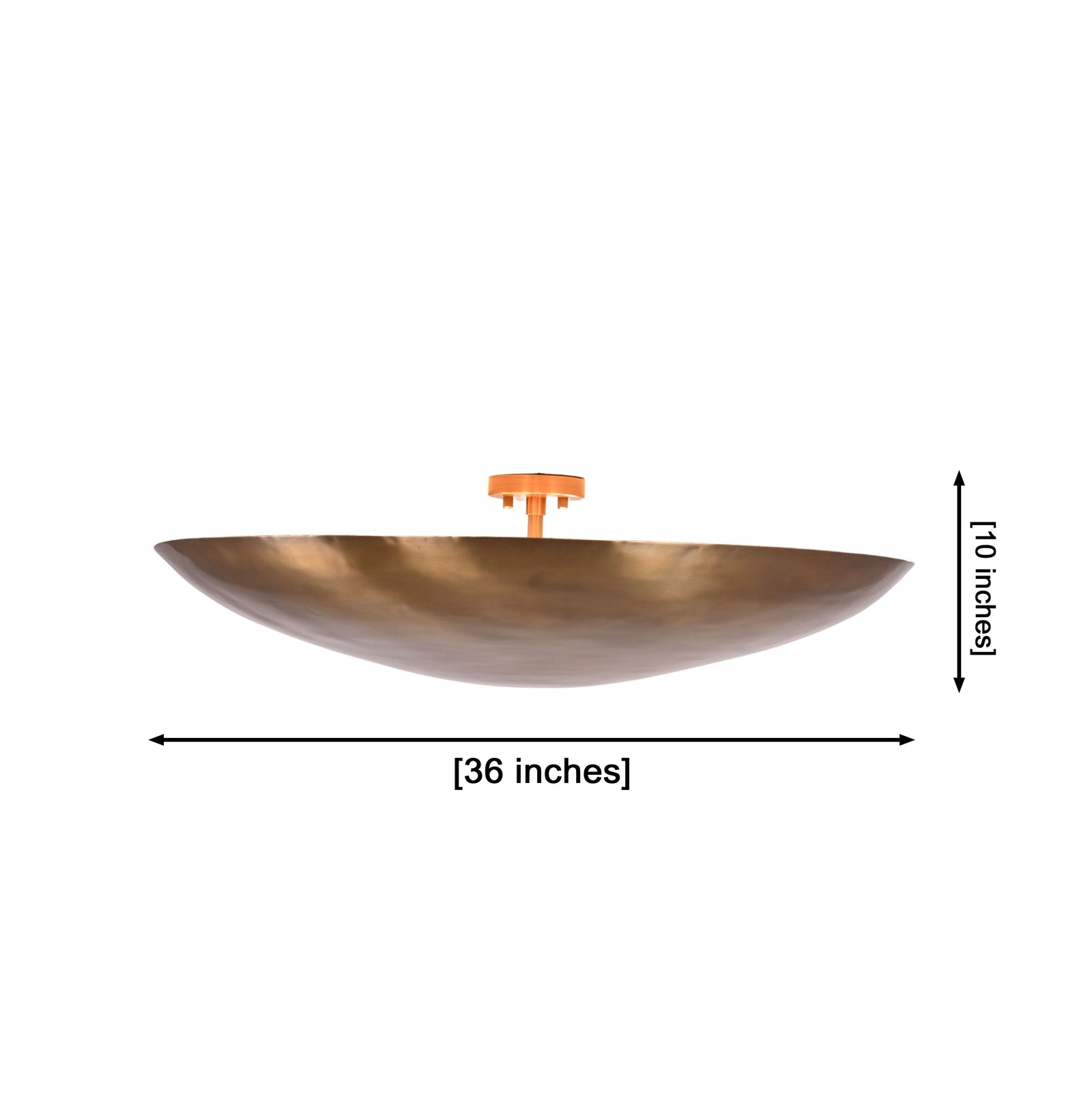 Size guide for Aurelia Halo 36 Inch Solid Brass Bowl Flush Mount Ceiling Light 33377