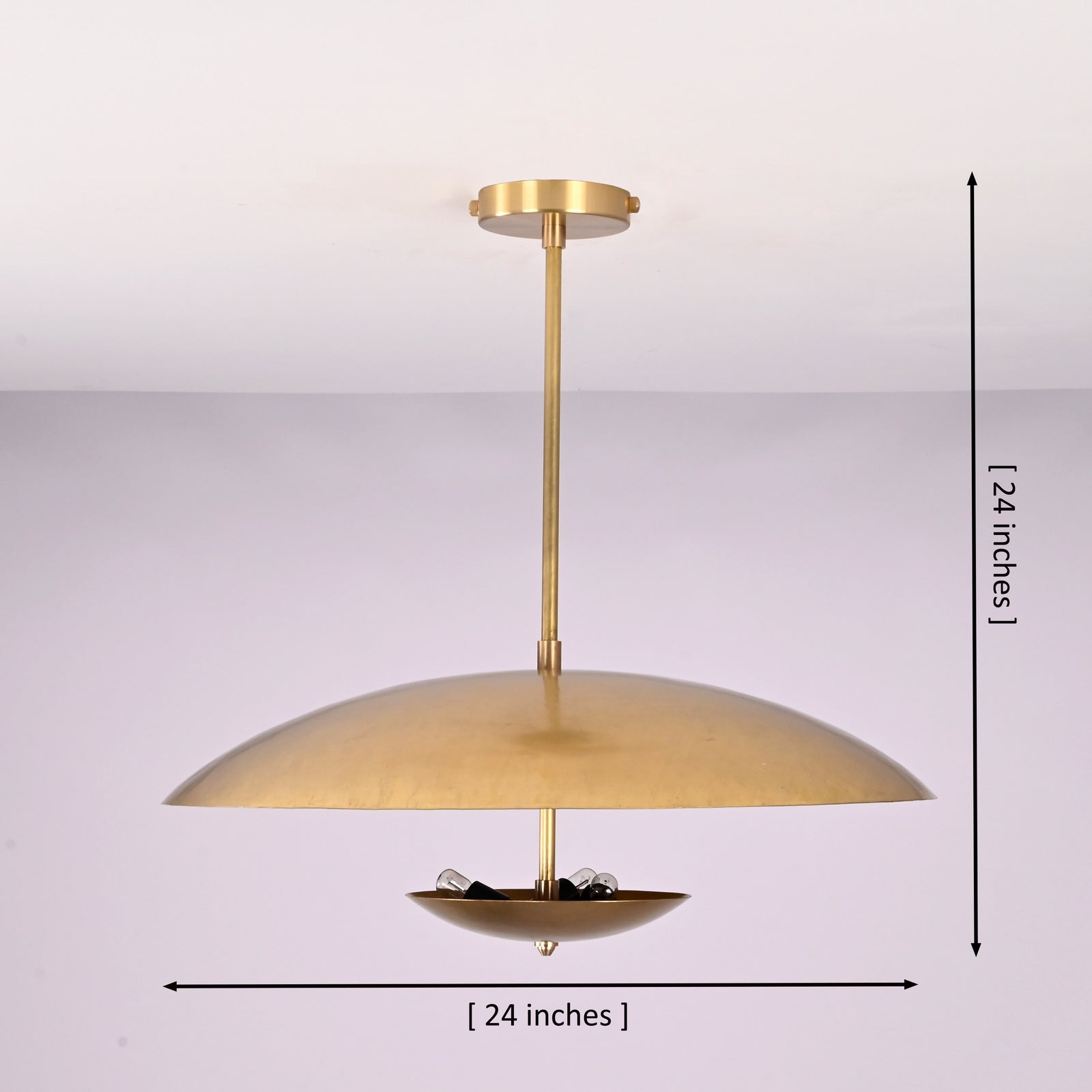 Size guide for Lisbon Discus - Uplifting Mid-century Chandelier - 3 Lights - 33146