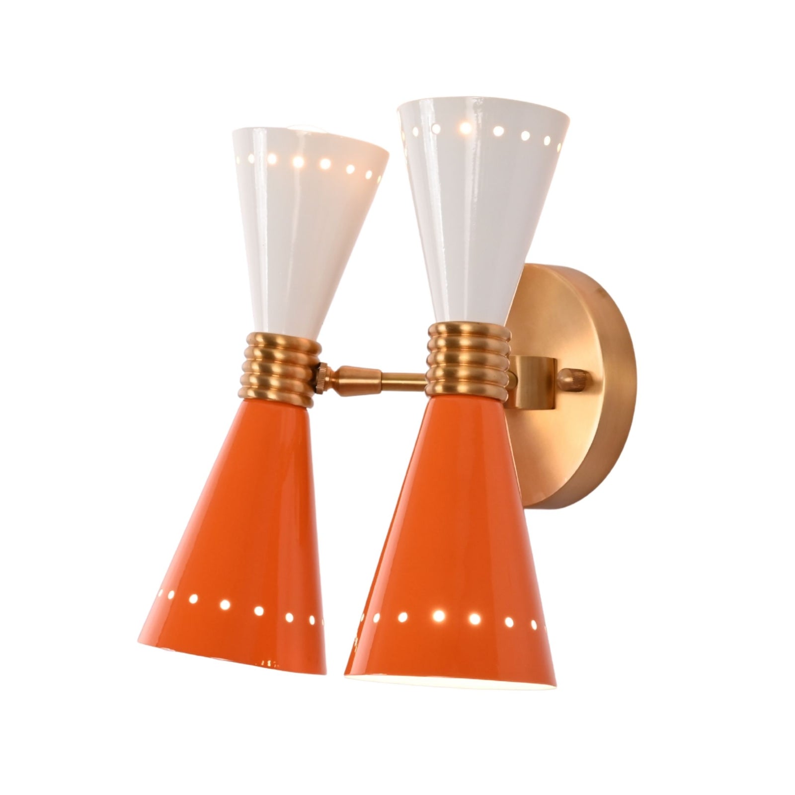 Size guide for Dual Diabolo 4-Light Wall Sconce – Solid Brass Mid Century Up Down Fixture - Model 32974