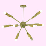 Mid-Century Modern Sputnik Brass Chandelier | Customizable Pendant Lamp Handmade Lighting Fixture - 32115