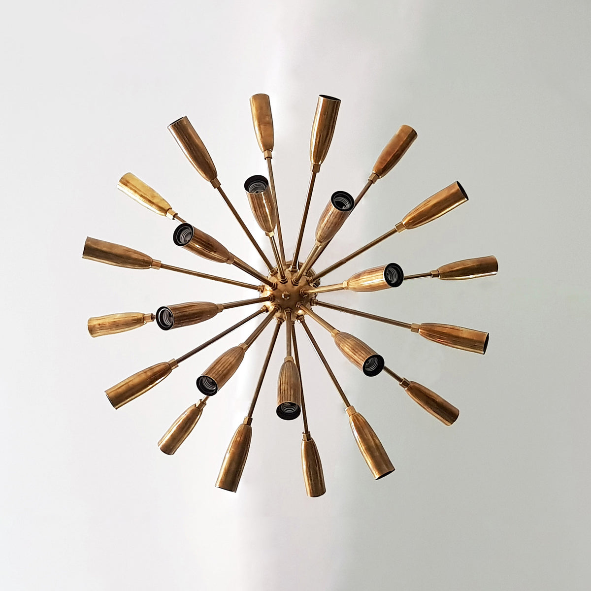 Mid Century Modern Sputnik Chandelier | Custom Brass Light Fixture Industrial Retro Ceiling Light | Modern Pendant Lighting - 32125