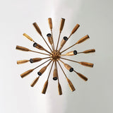 Mid Century Modern Sputnik Chandelier | Custom Brass Light Fixture Industrial Retro Ceiling Light | Modern Pendant Lighting - 32125