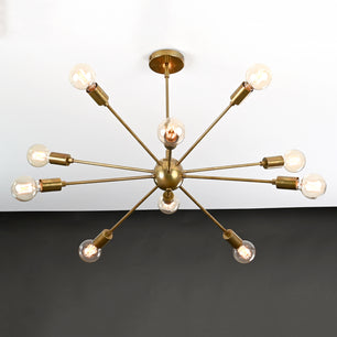 10 Arms Brass Sputnik Chandelier 33