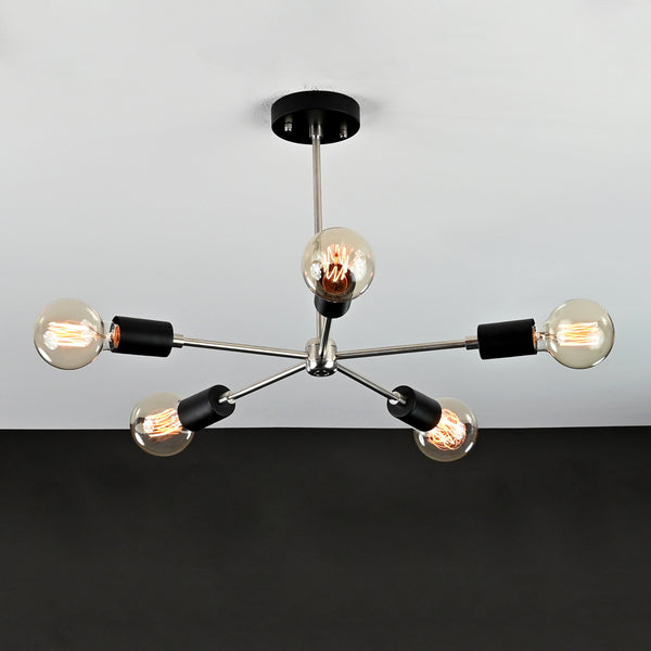 5 Arms Sputnik Chandelier 18" Wide - 32176