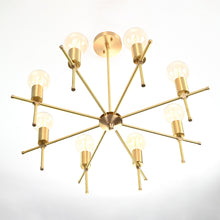 Luxury 10-Light Gold Sputnik Chandelier – Glam Ceiling Fixture with Radiant Globe Bulbs - 32186