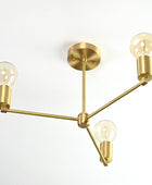 3 Arm Brass Chandelier 16