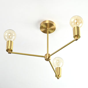 3 Arm Brass Chandelier 16