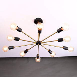 10 Arms Brass Sputnik Chandelier 30