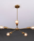 5 Arms Brass Sputnik Chandelier 15