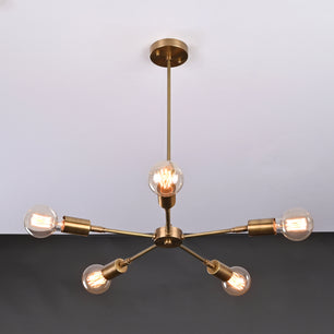 5 Arms Brass Sputnik Chandelier 15