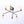 Modern 6-Light Black & Brass Chandelier – Industrial Ceiling Fixture with Crossbar Design - 32208