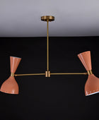 2 Arms Diabolo Brass Pendant Light 34