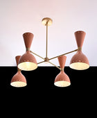 4 Arms Diabolo Style Brass Chandelier 31