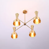 Diabolo Style Brass Mid-Century Modern Chandelier | Two-Way Ceiling Light | Customizable Pendant Lamp |  - 32234