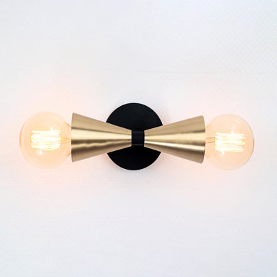 Mid-Century Modern Customizable Brass Wall Sconce | Sleek Cone Style Accent Lighting Décor - 32517
