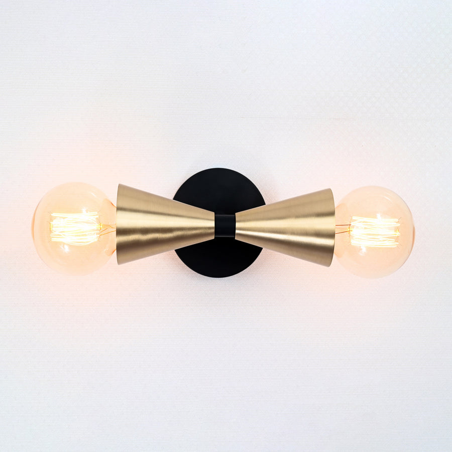 Mid-Century Modern Customizable Brass Wall Sconce | Sleek Cone Style Accent Lighting Décor - 32517
