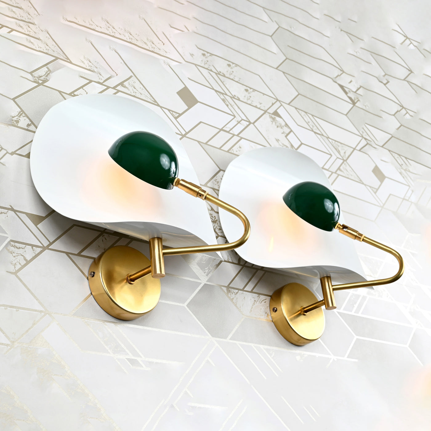 Contemporary Artistic Wall Sconce with Curved Backplate | Customizable Handcrafted Accent Lighting - 32585