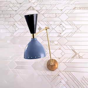 Mid-Century Diabolo Style Swing Arm Wall Sconce | Customizable 28