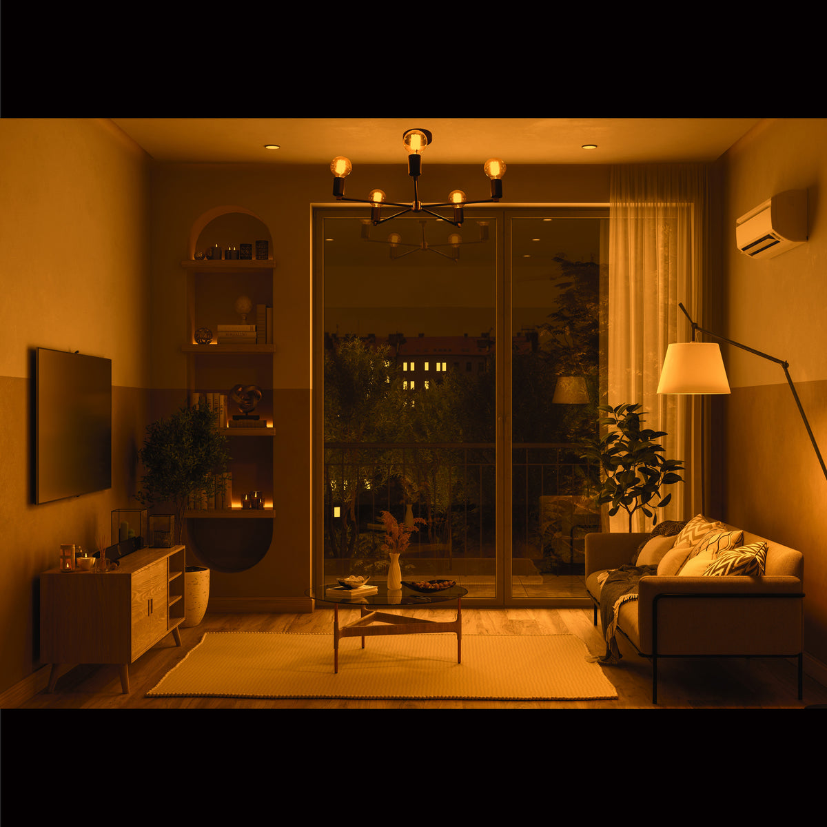 Athens Beacon - Ceiling Chandelier - 5 Lights - 32184