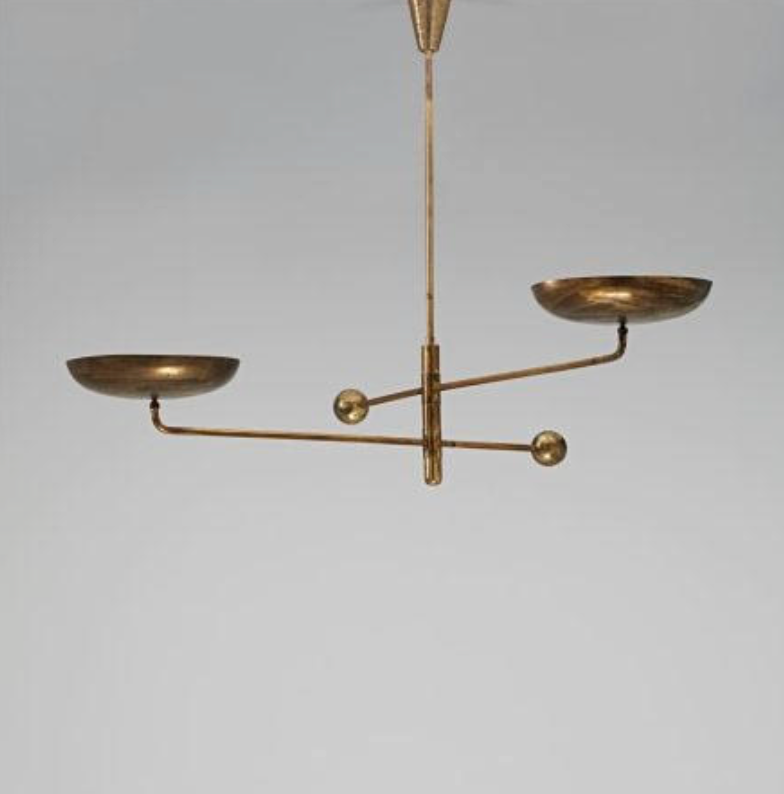 Customized Havana Ortbital  -  Uplifting Brass Chandelier - 2 Lights - 32255-C
