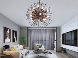 Brass Urchin Chandelier - 32136