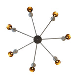 Top View of 14-Light Double Cone Brass Chandelier | Elegant Handmade Modern Ceiling Light