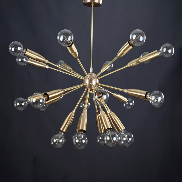 24 Arms Brass Sputnik Chandelier 35" Wide - 32155