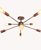 8 Arms Brass Sputnik Chandelier - 32147