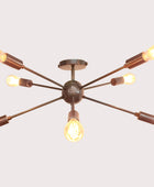 8 Arms Brass Sputnik Chandelier - 32147