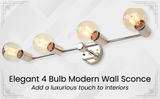 Contemporary Polished Brass Wall Sconce | Sleek Linear Customizable Fixture for Modern Interiors - 32527