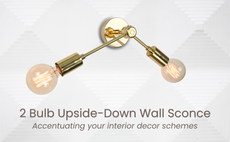 Modern Angled Brass Twin Arm Wall Sconce | Customizable Minimalist Fixture for Luxe Interiors - 32532