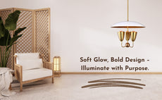 Raw Brass Disc Pendant Light – 3-Light Cone Chandelier | Handmade Brass Ceiling Fixture (24