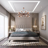 Industrial Brass Made, Sputnik Chandelier in Copper Patina, Ceiling Light Lamp, Sputnik Dinning Room Chandelier Mid Century lamp, Custom lamp 24 arms/Lights