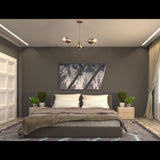 Modern 3-Light Brass Globe Chandelier – Artistic Ceiling Fixture with Sculptural Bowl Shades - 32194