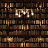 Modern 5-Light Brass Chandelier – Starburst Ceiling Fixture with Exposed Edison Bulbs - 32203