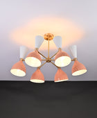 6 Arms Diabolo Style Brass Chandelier 28