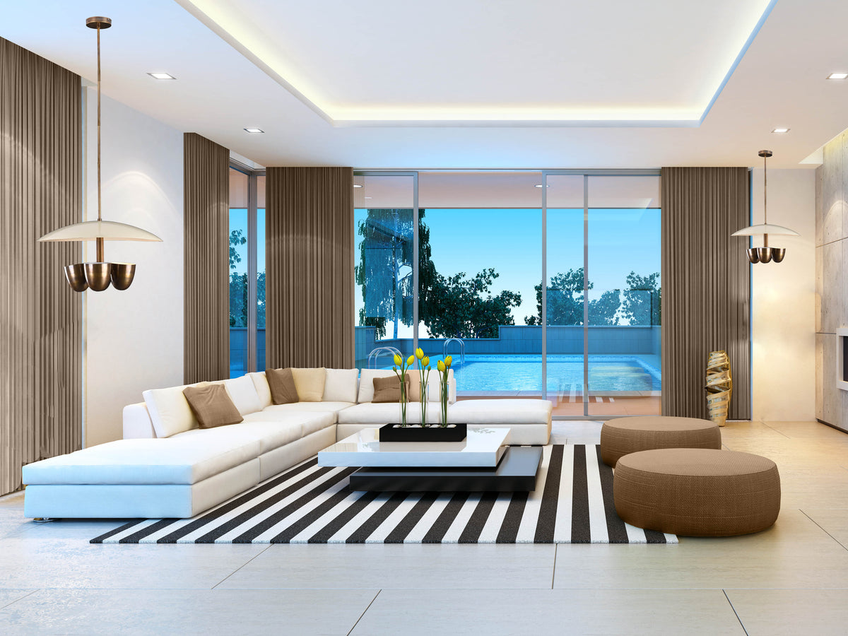 Mid-Century 5-Light Brass Chandelier – Saucer Disc Shade with Sculptural Cup Holders - 32224