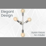 Customizable Mid-Century Brass Wall Sconce | Modern Industrial Cross Arm Light Fixture - 32505