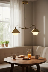 2-light G9 globe ceiling fixture with balanced dual-arm design and warm ambient lighting