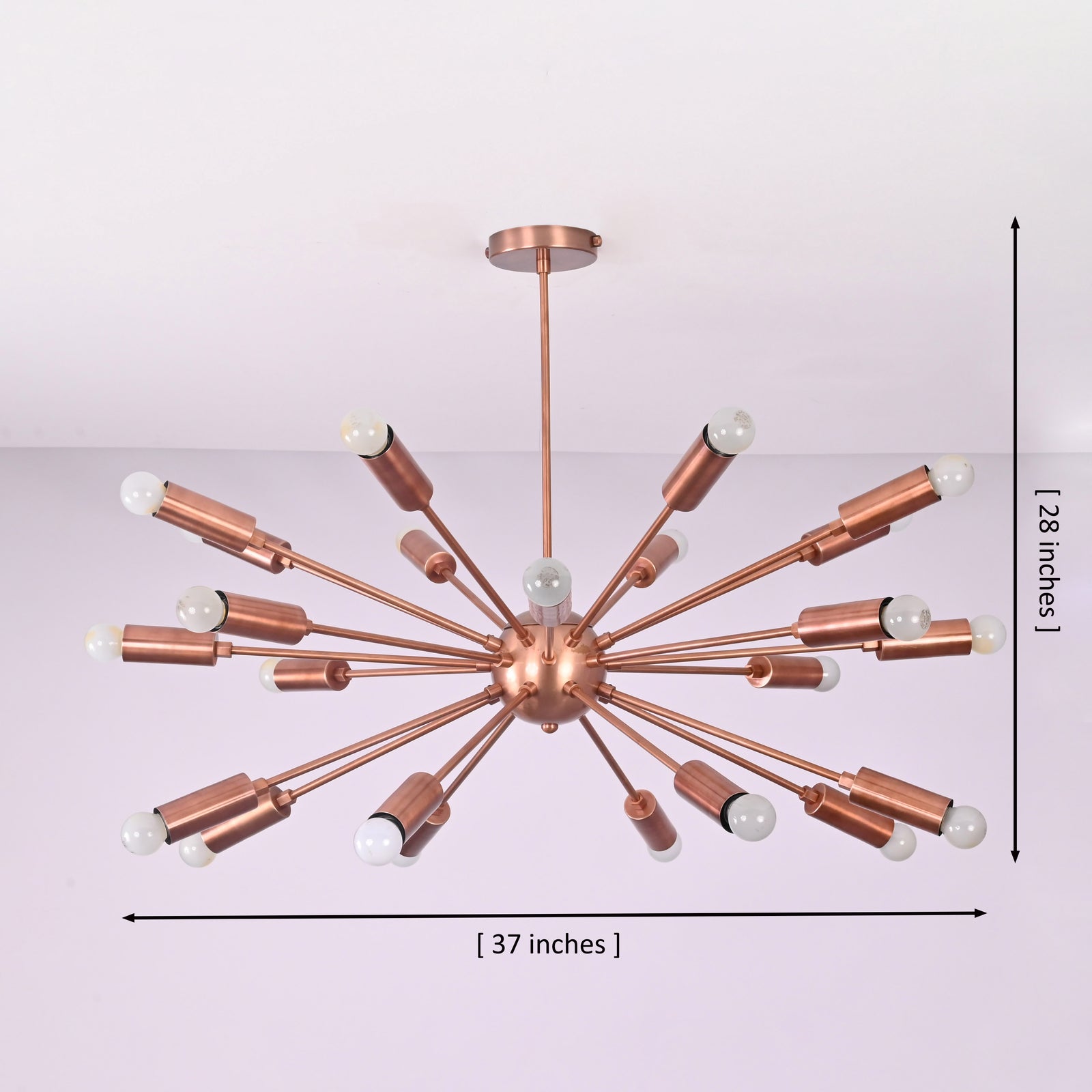 Size guide for Stockholm Nova - Ceiling Chandelier - 24 Lights - 33147
