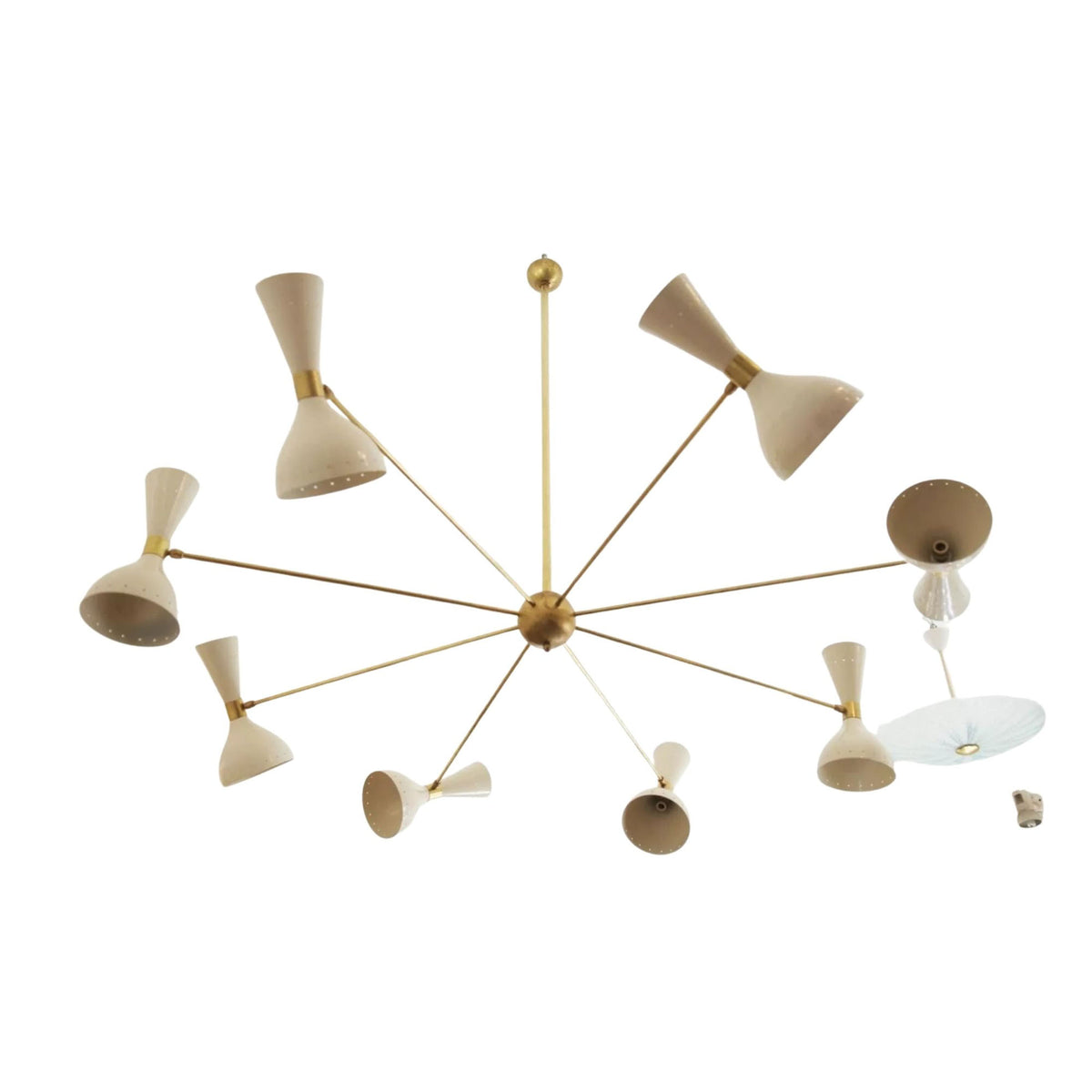 Orion Mid-Century Multi-Cone Chandelier – 16 Light – 60 Inch – Model 62022